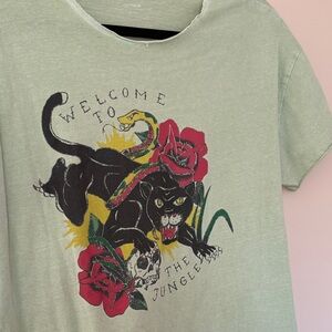 Cotton On Light Green oversized Distressed Tee Size Small